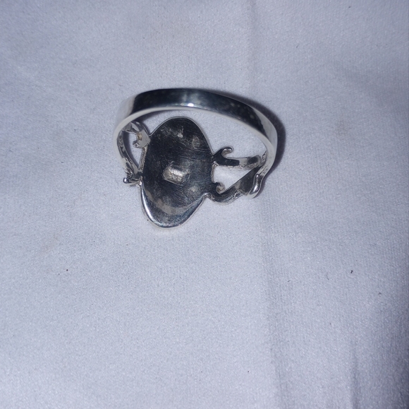 RARE!NAVAJO JESSE CLAW GENUINE TURQUOISE AND 925 SILVER RING, MARKED JC AND 925 - Picture 6 of 7